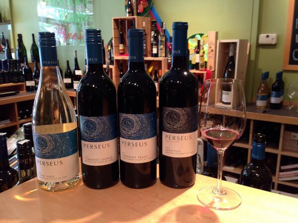 sandyman66's tweet photo. Pouring a stellar @PerseusWine lineup today @VillageWInes2  -- come and get some Cabernet Franc while it lasts !! http://t.co/RQwio9lRsv