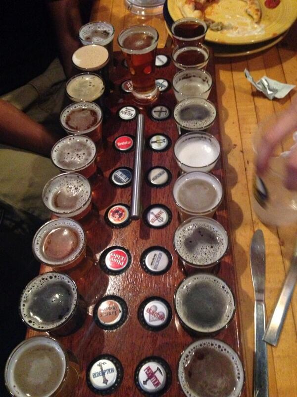 Beer and a sanny wipe wrapper