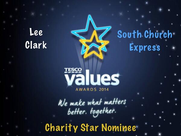 ExpressVA2014's tweet image. Lee Clark - Charity Star Nominee - Read more about his amazing story on our Page facebook.com/TescoValuesAwa…