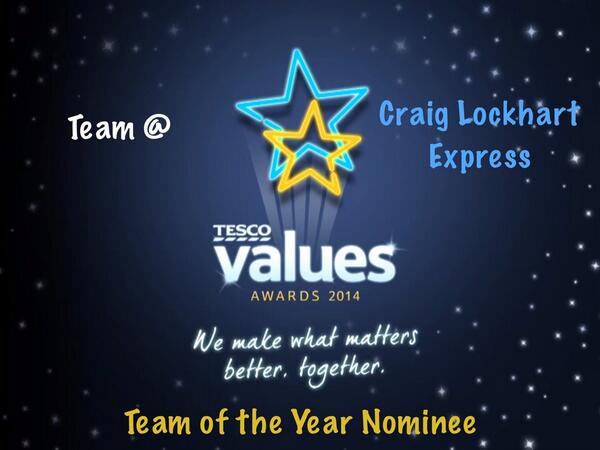 ExpressVA2014's tweet image. Team at Craig Lockhart - Team of the Year Nominee - Read more about their story on our Page facebook.com/TescoValuesAwa…