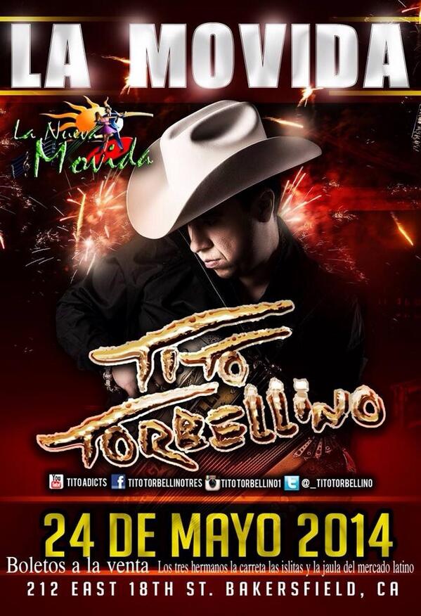 _TitoTorbellino's tweet photo. Nos vemos hoy en #lamovidabakersfield Gracias por el apoyo mi gente! #titoadicts http://t.co/CdPCv035Tj