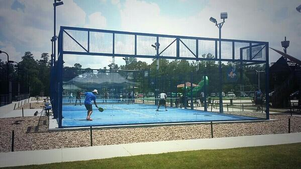 The California Padel Team playing padel in Houston