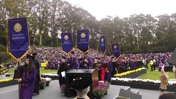 RecParksTourism's tweet photo. Full house at SF State Cox Stadium - distinguished faculty honoring student achievements - CONGRATS! #SFSU2014 http://t.co/yEampsKOpV