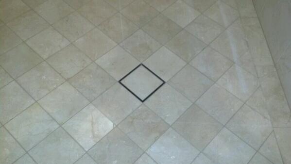 acetile's tweet image. Shower floor drain. Alamo