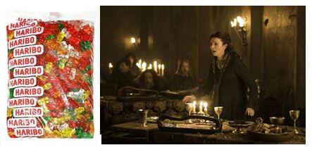 From Game of Thrones and Haribou Sugar Free Gummy Bears,
The Brown Wedding  
amazon.com/review/R3P35NL…