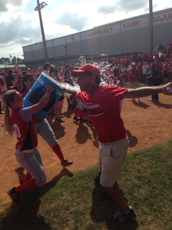 sluggerFP's tweet photo. Congratulations, Coach Lotief! #destinationOKC โ@RaginCajunSB: Third WCWS for this man! http://t.co/gcawXQPePxโ