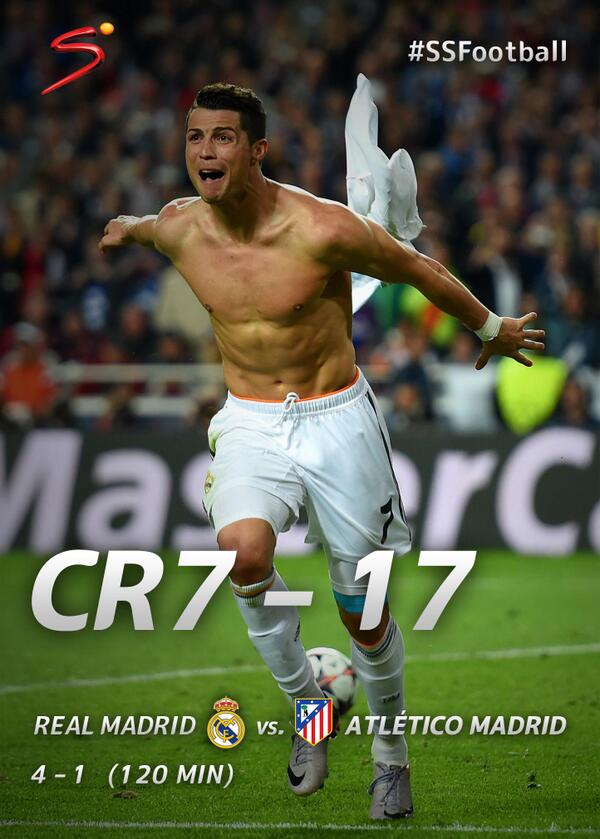 #UCLFinal - Cristiano Ronaldo's penalty stretched his #UCL scoring record to 17 goals in the season. #SSFootball