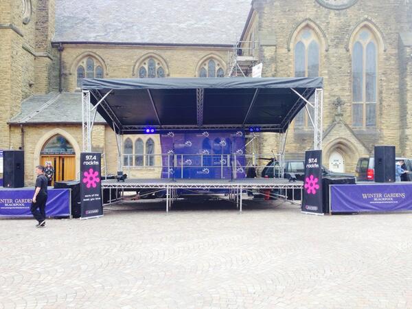 nicheeventhire's tweet photo. @nicheeventhire @RockFMNews #blackpool today with stage #livemusic http://t.co/Me0tCL4KKf