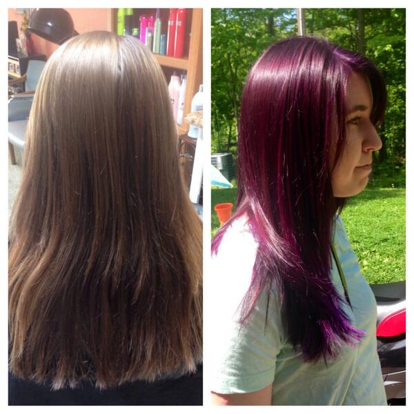 cyounce's tweet photo. Worked a Saturday to do some FUN hair!! @behindthechair_ #violet#newhair http://t.co/Rr8rKRaOTb