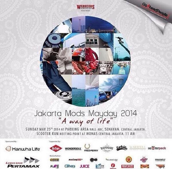 Kita ramaikan Kota Jakarta hari ini Scoots w/ <a href="/JKT_modsmayday/">Jakarta Mods Mayday</a> " SATU VESPA SEJUTA SAUDARA " NOW IS ON!! #PremierVespa