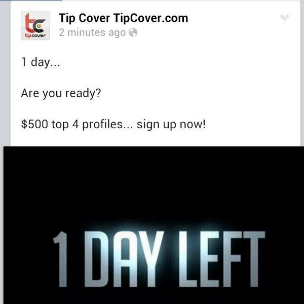 TipCover's tweet image. 1 day
#selfie 
#signup