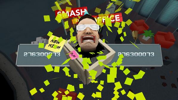 pliansee's tweet photo. Woohoo! I scored 276300073 in Smash the Office! Can you beat that? http://t.co/S3ek7T7Fam #smashtheoffice http://t.co/IfZ5h4D7GF