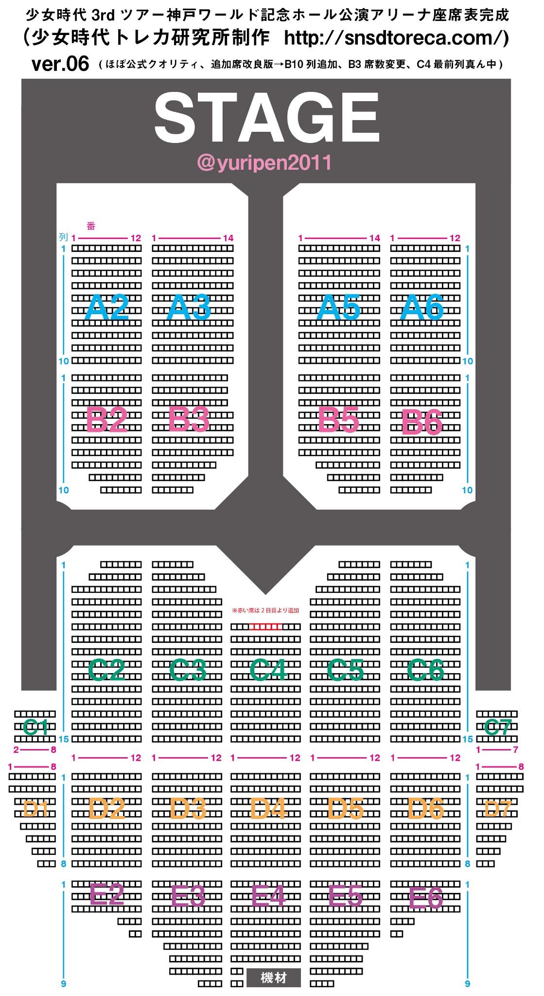 Snsdトレカ ソシコン座席情報 ソシコン3rd 神戸ワールド記念ホール公演アリーナ座席表完成ver6 これが神戸コン座席の最終ツイート C4サブステ前最前列に真ん中席追加 広すぎる機材席を修正 細かい修正ばかりですが 今後の予想のために作りこみ Snsdトレカ ソシコン座席情報 ソシコン3rd 神戸ワールド記念ホール公演アリーナ座席表完成ver6 これが神戸コン座席の最終ツイート C4サブステ前最前列に真ん中席追加 広すぎる機材席を修正 細かい修正ばかりですが 今後の予想のために作りこみ