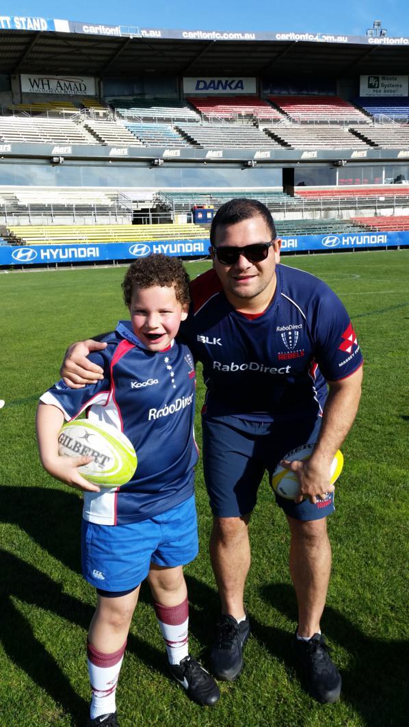 chmaiden's tweet photo. @L_Weeks Great work this morning mate - top fun clinic! #littlerebels @MelbourneRebels @RaboDirectAU http://t.co/hgeS7yJVPi