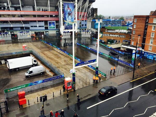 GenesisWales's tweet image. Proud to brand @MillStadEvents gates 2&amp;amp;3 branding at the last ever #HeinekenCupFinal