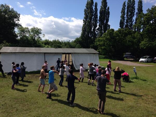 Shaking down the bacon butties. RDCC early morning Zumba with Fiona.