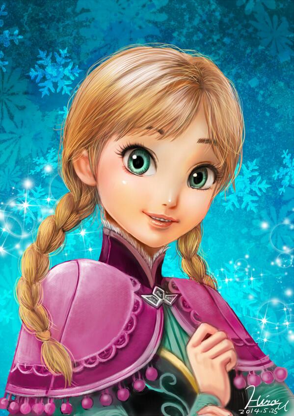 Twitter இல ウスダヒロ アナと雪の女王 のアナ イラスト