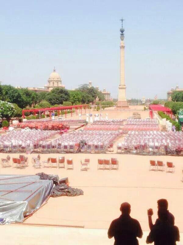 Interceptors's tweet photo. #ModiTakesOath Final Preparation for Sri @narendramodi  Oath Ceremony on 26 May http://t.co/ITuE0vtF5D