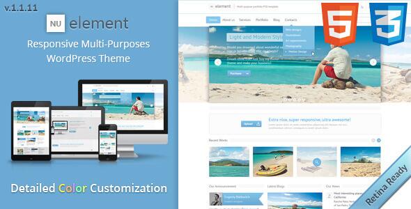 webger2's tweet image. NuElement is a light &amp;amp; modern #responsive #WordPress #theme for blogs and business websites more-at.me/nuelement