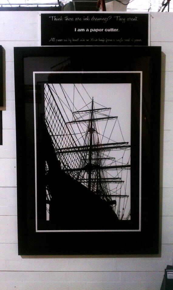 【海外作品】Big Papercutting, Ship Papercut Handmade Paper Art, Scherenschnitte
etsy.com/listing/166496… …