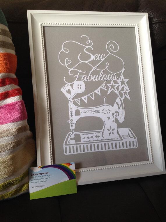 【海外作品】Template to cut your own "Sew Fabulous!" papercut.
etsy.com/listing/189425… …