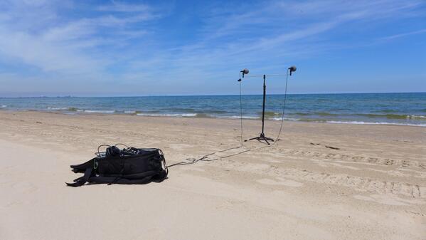 draconitron's tweet photo. At @IndianaDunesNPS yesterday recording some waves for the EP. Hey metal people like hanging out at the beach too! http://t.co/hwdTaam6Pq