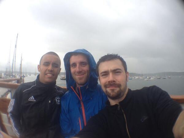 AaronNappin's tweet photo. We had a laugh this year on the #FalRiverWalk we only completed 1/2 as it was canceled due to rain. http://t.co/yQ8PKpEPfu