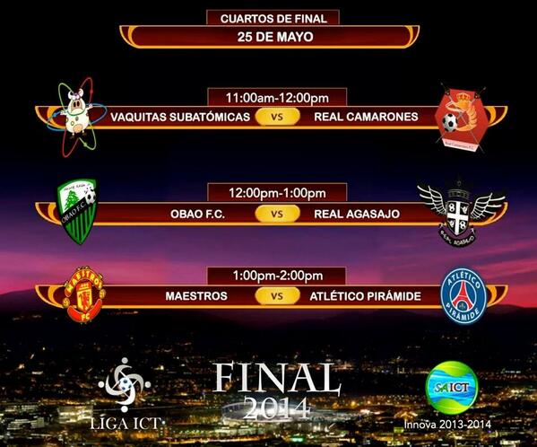 SAICT_Innova's tweet photo. A las 11:00am iniciamos con los partidos de la eliminatoria Llenate de Vida http://t.co/gHHzzJXszh