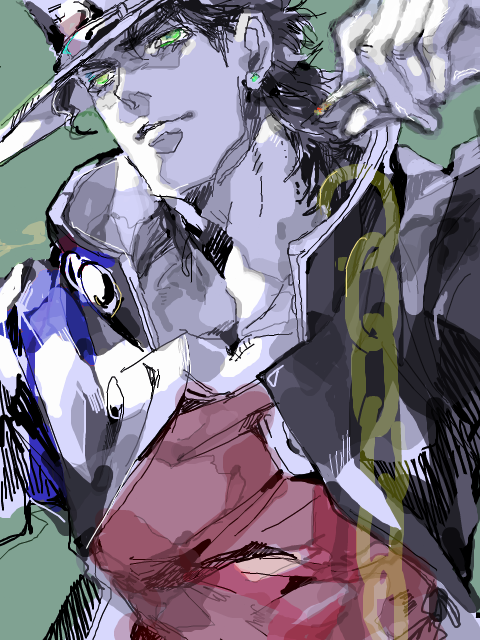 たるは A Twitter 承太郎の描き方どころか絵の描き方から覚束ないぞ やばいぞ Http T Co 5xvs8fzseh