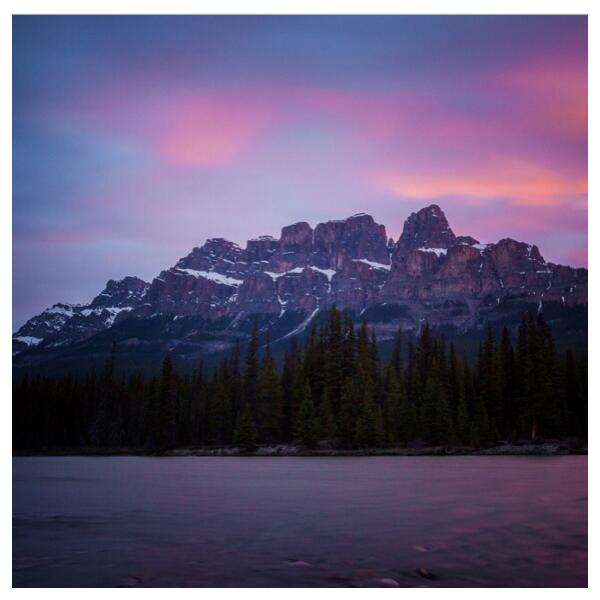 TravelAlberta's tweet photo. A day well spent starts with watching the sun come up. Photo by @calsnapephoto | #explorealberta #mybanff http://t.co/VWGk77HkSz