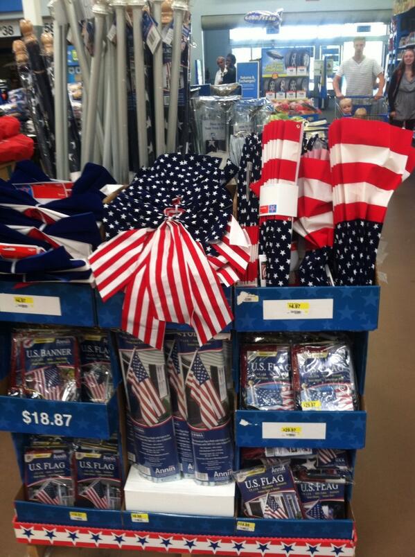 Vote4Rodney's tweet image. Wad going to buy American flags for holiday celebration @Walmart but they are made in China - told manager #didntcare