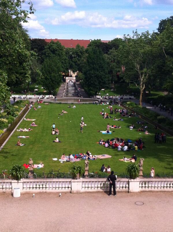 #berliners relaxing after voting for #EP2014 . Remember, #EUisYOU bit.ly/1jJQhKj