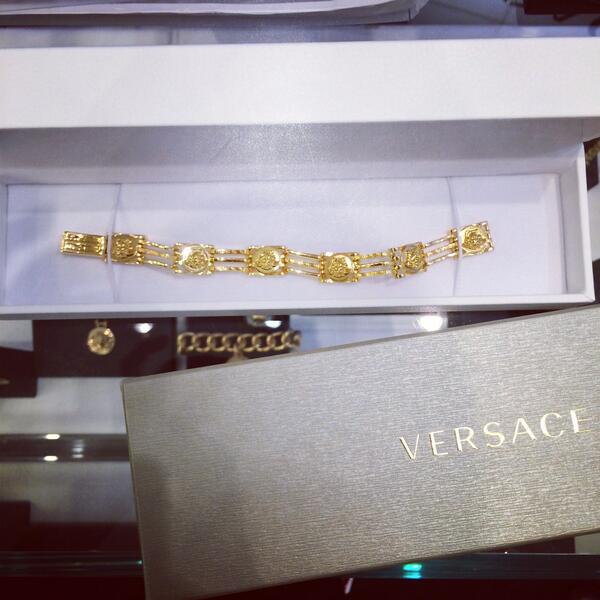 Versace Gold Medusa & Crystal Bracelet Versace