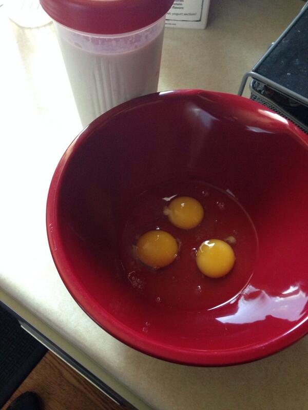 joshfrink's tweet image. Post workout meal. Starting the day out right. #proteinPowered