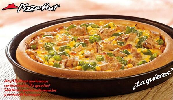 PizzaHut_SVQ's tweet photo. Sólo tienes hoy hasta las 0.00 para ganar 1 de las 5 Rollings. Sigue a @PizzaHut_SVQ + RT para participar ¡Suerte! http://t.co/ouJ9oz2Q5A