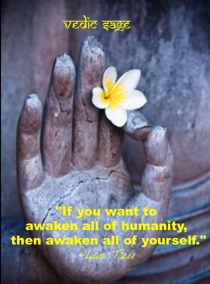 "If you want to awaken all of humanity, then awaken all of yourself."-Lao Tzu vedicsage.com/activity/ #Ayurveda #Yoga