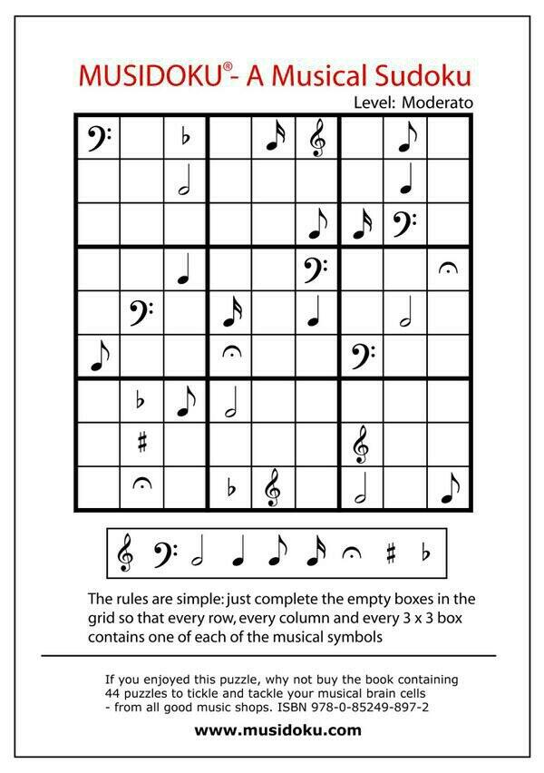 Brain exercise w/ a musical twist. A quick 'Moderato' level challenge for you #Musidoku " @TanzF86 <a href="/willembrooks/">Willem Brooks</a>