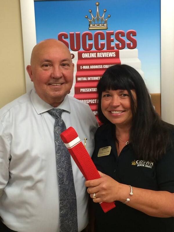 QueenOfCarSales's tweet photo. I was surprised at the meeting. GM red belt award. I love selling cars. @crownbuickgmc http://t.co/PJql0NtdAb