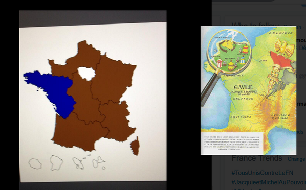 pascalriche's tweet photo. La carte des victoires du FN m'en rappelle une autre... http://t.co/ZhYp0i8K4S