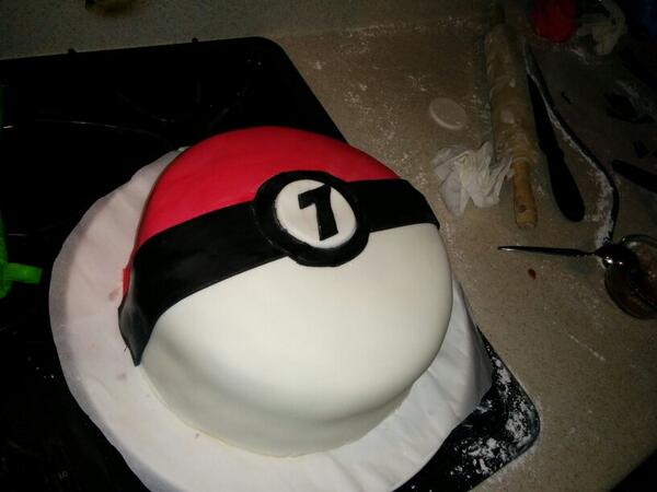 MarkTweddle's tweet photo. Our little guy is 7 tomorrow. @lynnfergy said I'd make him a Pokemon cake. I didn't think I could. #IwasWrong http://t.co/X7fdr59h9S