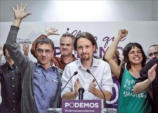 Podemos, arranca su andadura consiguiendo cinco eurodiputados. BohHn6QCYAAqRff