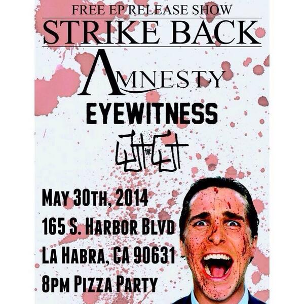 Come out to this sick ass EP release show! Good bands, and there will be pizza! Shoot through and have a good time.