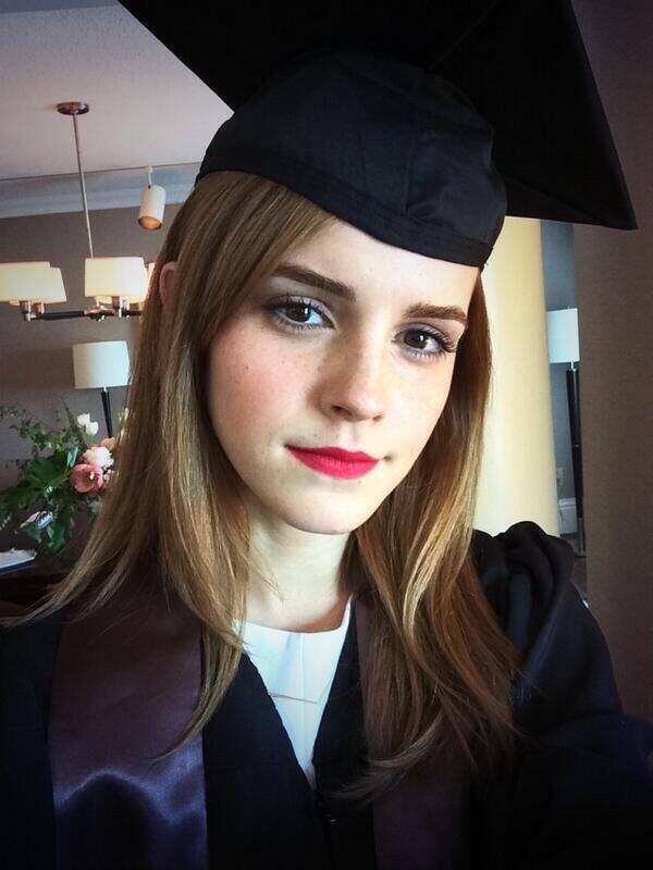 Know's tweet photo. Emma Watson just posted this picture from her graduation http://t.co/cErVIEVX4j