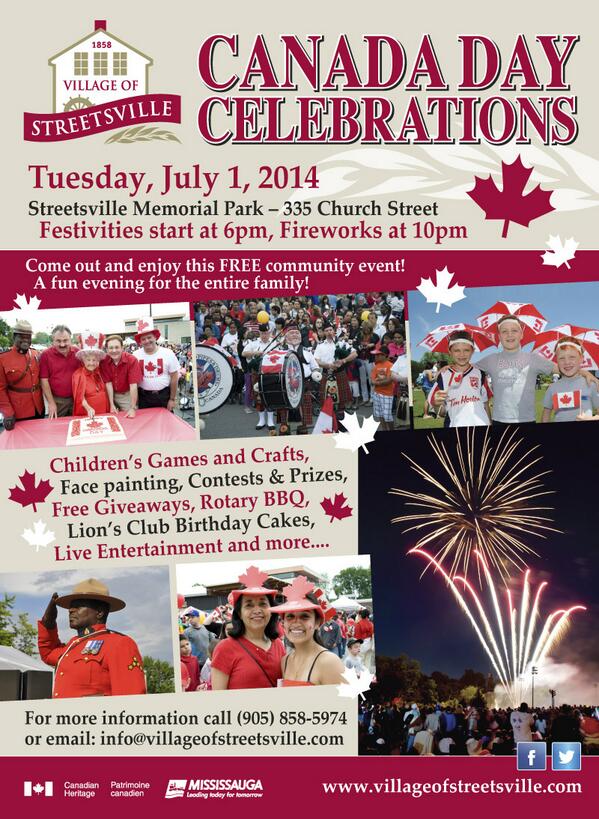 migo_jeff's tweet photo. Streetsville Canada Day 2014 Print Ad #marketing #graphicdesign #events #festivals #Mississauga http://t.co/VnQpHOmRN2
