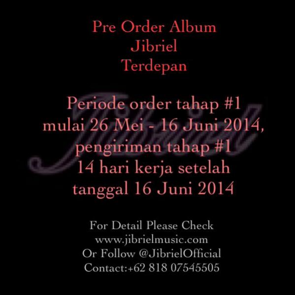 ariaBAJA's tweet photo. Ayoooo pre-order album mereka! -> RT @JIBRIELofficial: http://t.co/5PEycCJ3E9