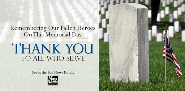 FoxNews's tweet image. This Memorial Day, we honor the men and women who gave their lives fighting for our great country.