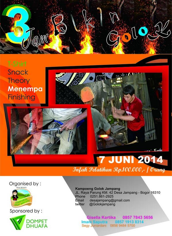 zonamadinaDD's tweet photo. 3 Jam Blajar Bikin GOLOK, Liburan Keren. Call Gisella 0857 7843 5656 :) @KompasTV @TRANSTV_CORP @netmediatama @aagym http://t.co/YvZpYbbQom