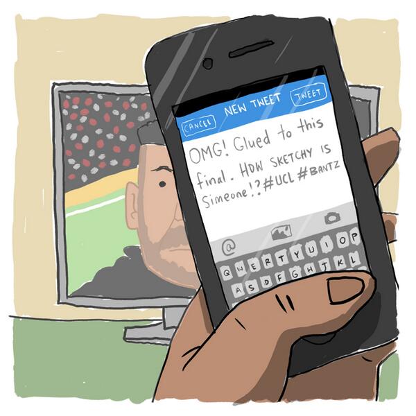 danleydon's tweet photo. Did you watch the Champions League Final like this? #UCLfinal http://t.co/YHupvIkAV1