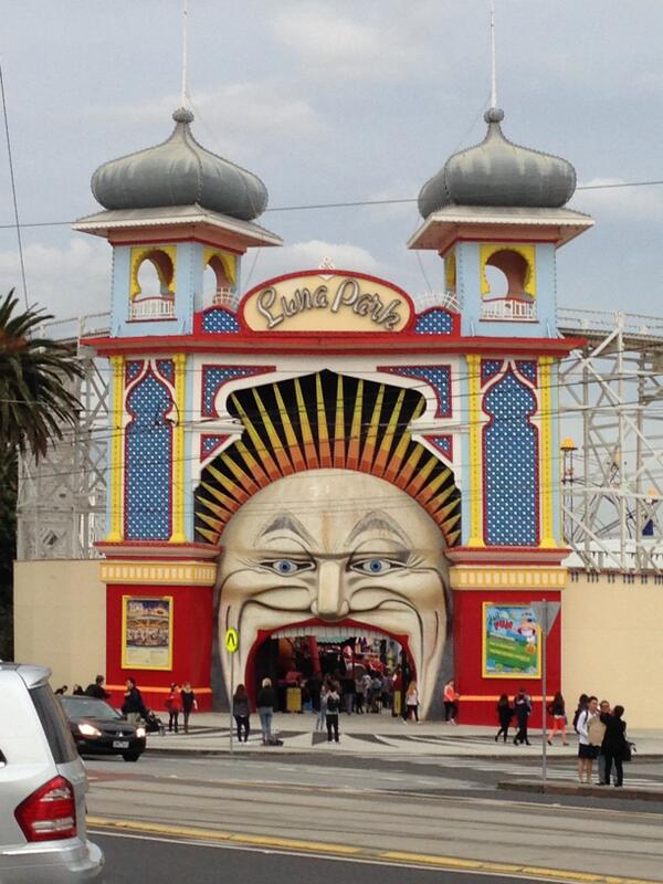 The #hbeconf2014 is over. Here's a picture of the Luna Amusement Park--just a block from the hotel in St. Kilda's.