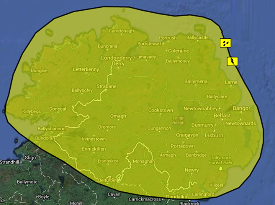 Yellow Warning Issued - Thunderstorms. Click link for full details. goo.gl/MK4CJW